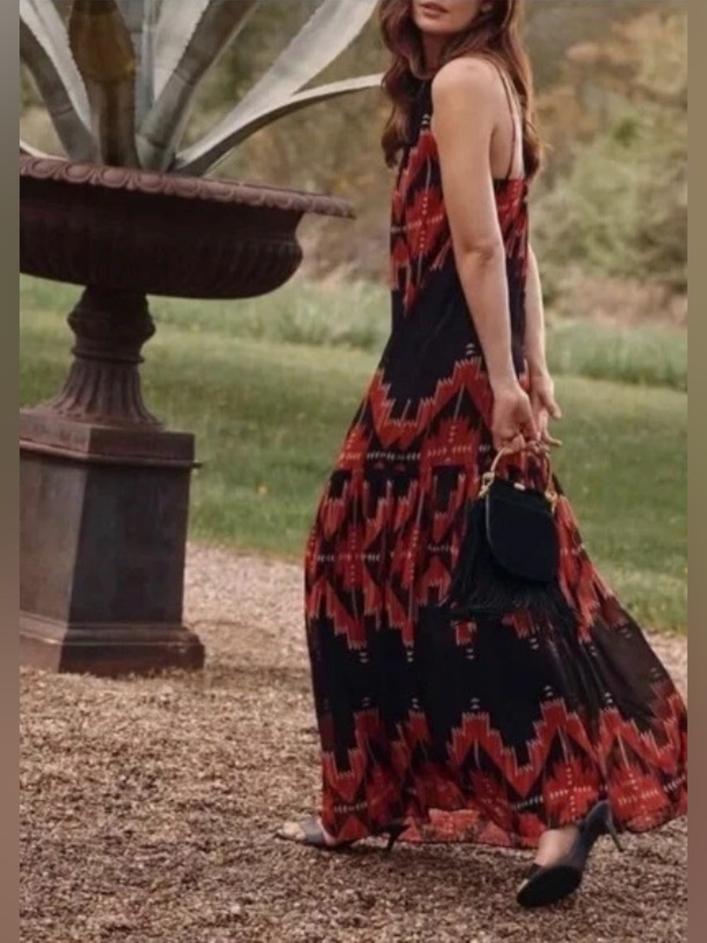 LAUREN Ralph Lauren Southwestern Georgette Maxi Dress